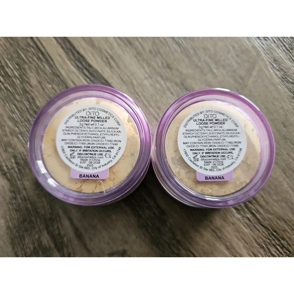2X NEW & SEALED~Dito Matte Ultra Fine Loose Powder In Banana ~0.1 oz/3g